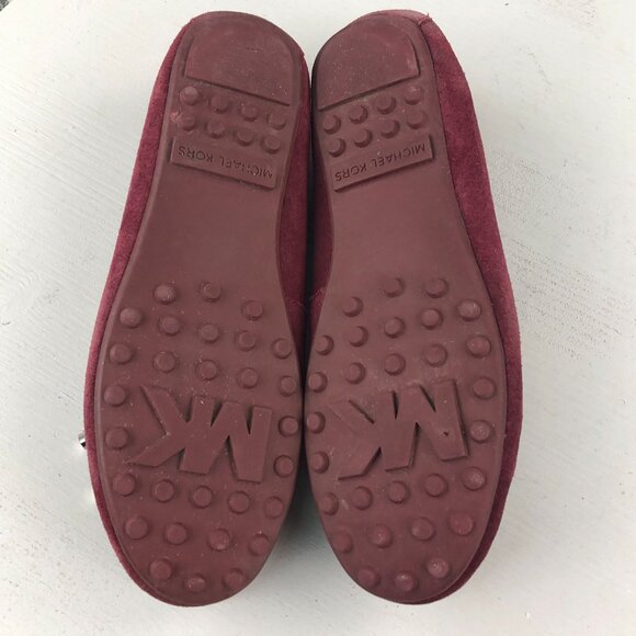 MMK MICHAEL KORS Women's Size 6M Daisy Burgundy Suede Moccasin Driving Loafers - Picture 10 of 12